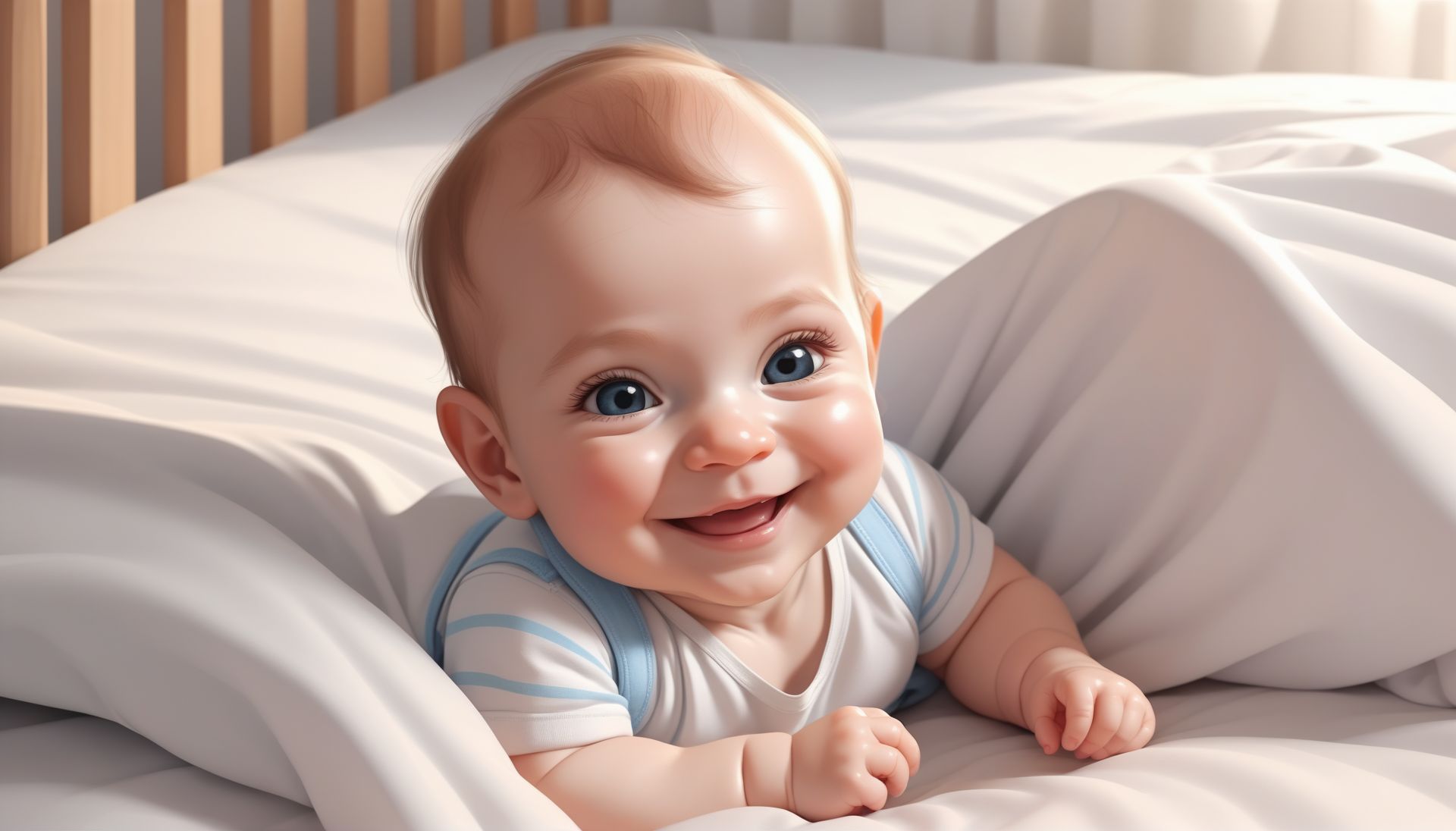 Photo Realistic, Adorable, Cute Baby, Smiling, Happiness - Stable ...