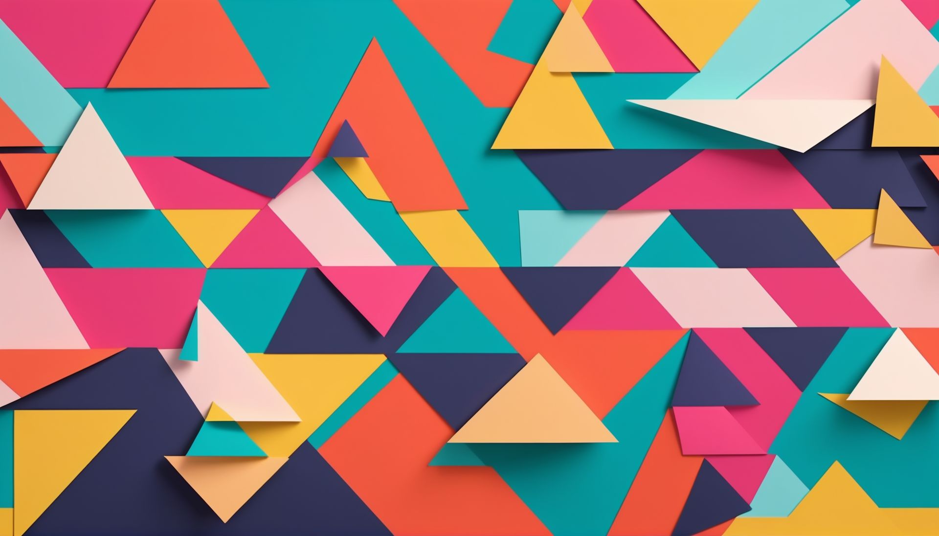 Abstract Geometric Shapes, Triangle, Pattern, Paper - Stable Diffusion