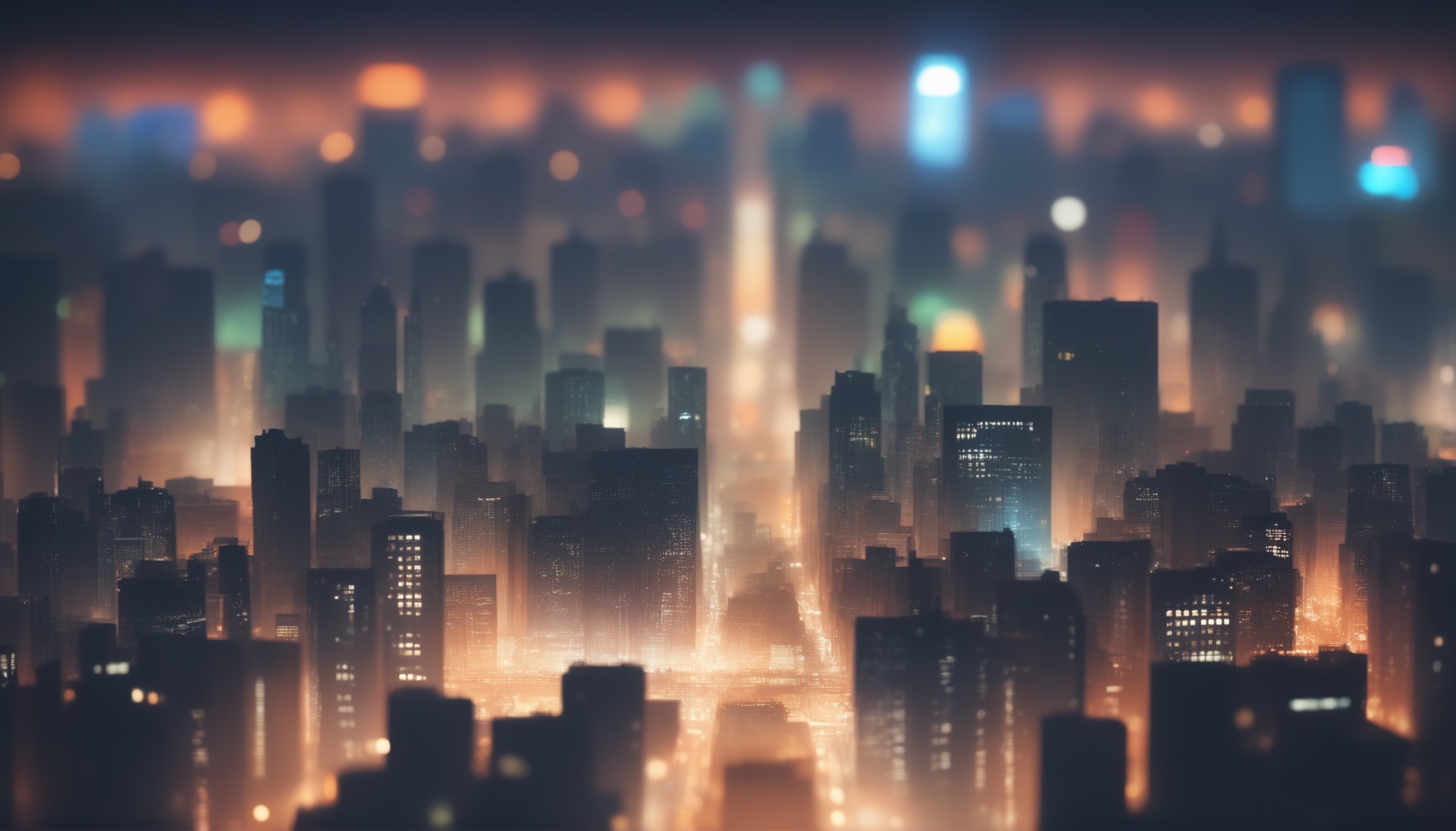 City, Defocused Lights, Background, Bokeh - Stable Diffusion Prompts ...