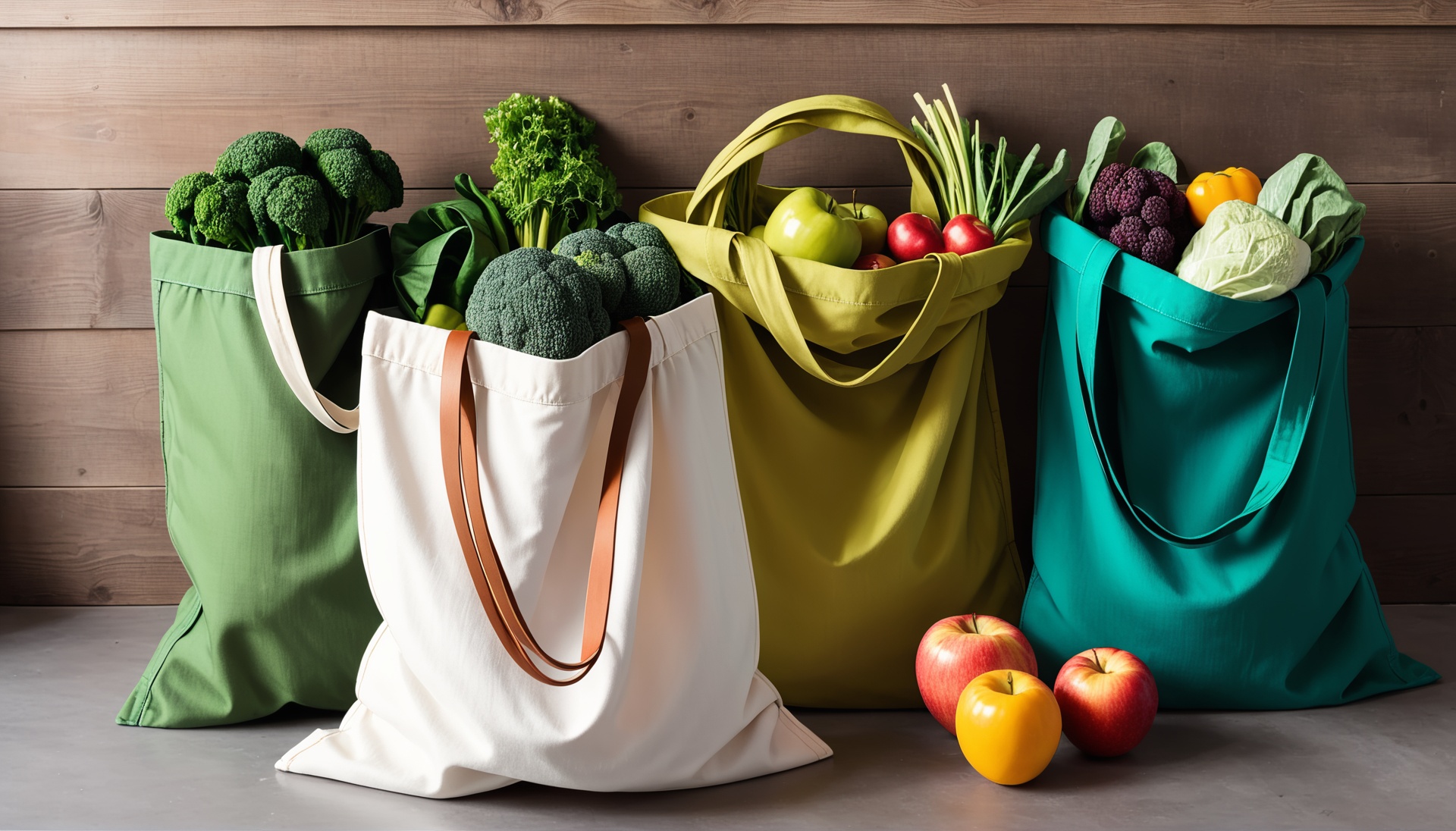 Reusable cloth bags for grocery shopping Stable Diffusion Prompts